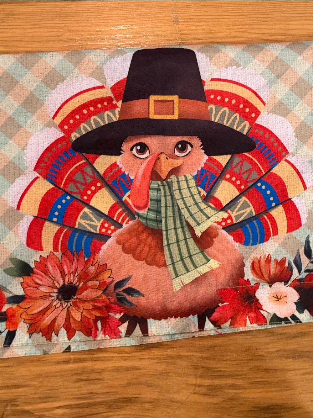Festive Turkey Thanksgiving mailbox cover